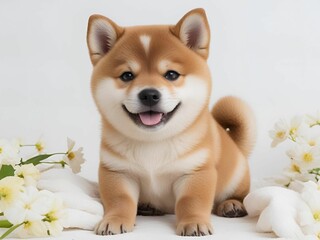 笑顔の柴犬[GenerativeAI]