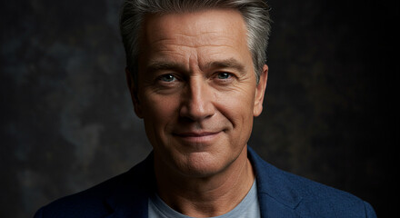 Fototapeta premium Portrait of a Mature Businessman Smiling