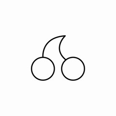 cherry pit icon sign vector
