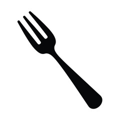 Simple Black Fork Silhouette