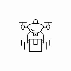 drone delivery icon sign vector