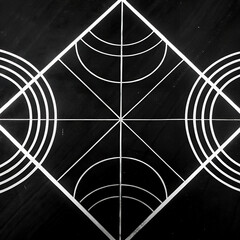 Elegant Intersecting Shapes in High Contrast