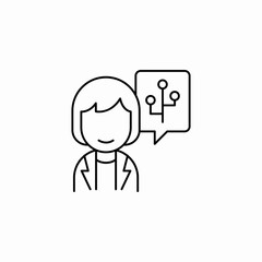 female scientist icon sign vector