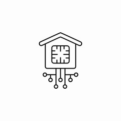 home chip network icon sign vector