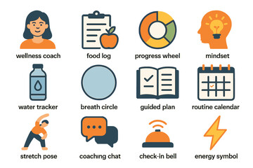 Illustrated wellness tools and techniques for effective health management