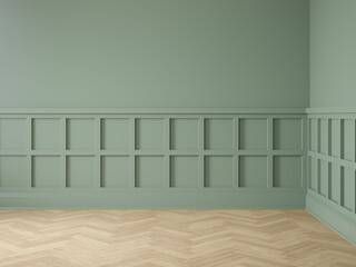 Luxury Interior. Modern empty living room interior 3D illustration