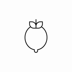 lemon fruit icon sign vector