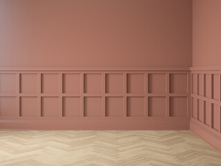 Luxury Interior. Modern empty living room interior 3D illustration
