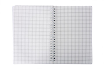 The Photo of a notebook on a white background, taken with a 45Mp high resolution camera.