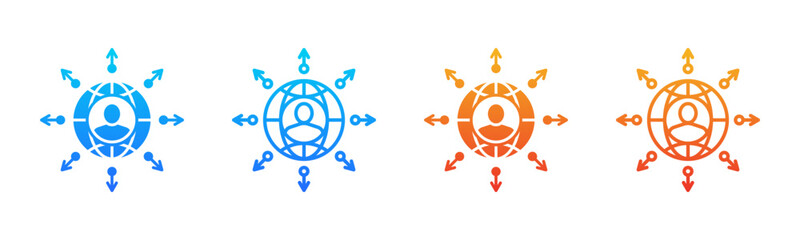 Outsourcing icon sheet multiple style collection