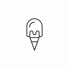 melting icecream icon sign vector