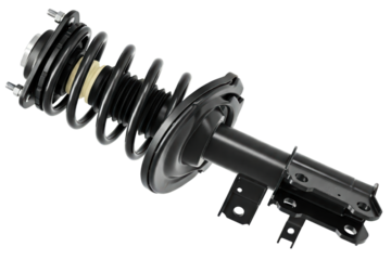 Durable automotive shock absorber for enhanced vehicle performance isolated on a transparent background