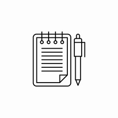 note clipboard icon sign vector
