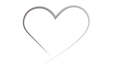 Heart sign - Calligraphic love heart sign, Vector, Romantic illustration symbol for love, passion and wedding
