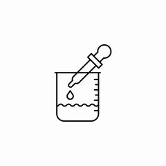 pipette drop glass icon sign vector