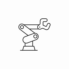 robotic arm claw icon sign vector