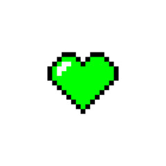 lime pixel heart