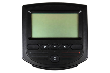 User-friendly control panel for various electronic devices isolated on a transparent background