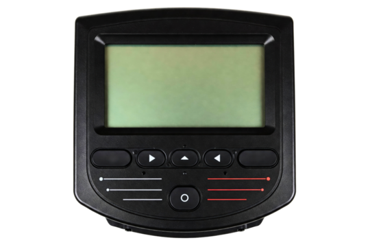 User-friendly control panel for various electronic devices isolated on a transparent background
