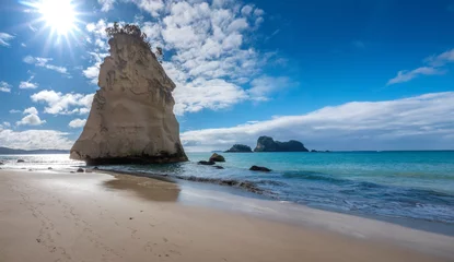 Fotobehang Cathedral Cove Whithin Cathedral Cove, the sea stack of Te Hoho Rock, Mercury Bay Marine Reserve, Coromandel Peninsula, North Island, New Zealand  © Luis