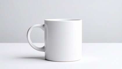 Obraz premium white cup on white background