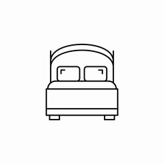 king size bed icon sign vector