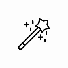 magic stick icon sign vector
