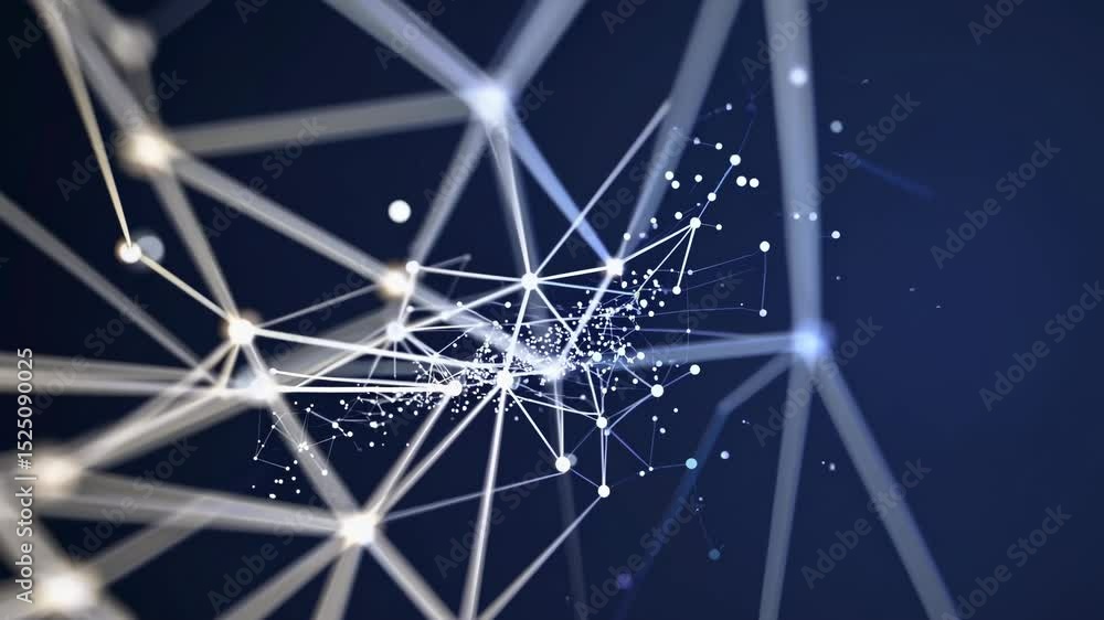 Aufkleber Exploring the beauty of digital networks and connections in abstract visuals