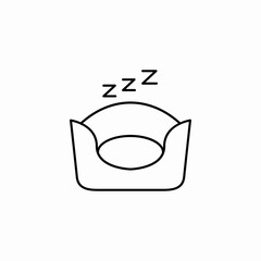 pet bed icon sign vector
