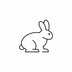 Obraz premium rabbit animal icon sign vector
