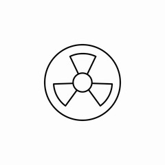 radiation warning symbol icon sign vector