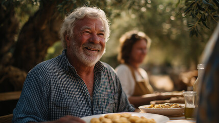 Farmers Celebrate Harvest with a Communal Meal in Olive Grove