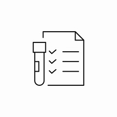 test lab results icon sign vector