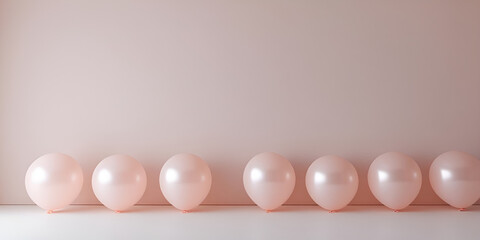 beautifully background with pink balloons