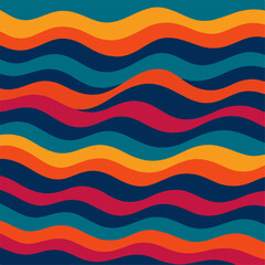 abstract, wavy lines, vector illustration
