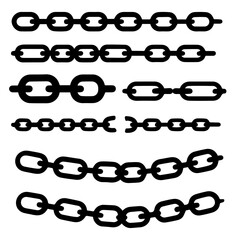 Chain Set, vector illustration