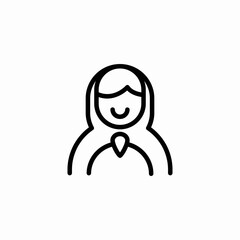 woman hood icon sign vector