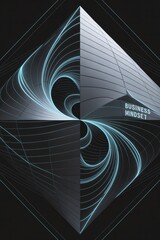 Futuristic abstract design with blue lines and cube shapes, symbolizing innovation and business strategies.