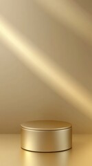 3D Gold podium with stage product display. Minimal scene for mockup products, stage showcase, promotion display.