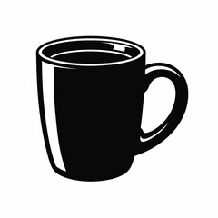 Black and White Mug of Coffee or Tea