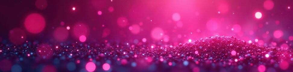 Shimmering magenta glitter backdrop, glowing particles  , particles, premium