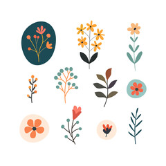 Set of stilized flowers.