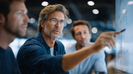 Engineering Team Analyzing Electronic Device in Meeting Room