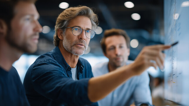 Engineering Team Analyzing Electronic Device in Meeting Room