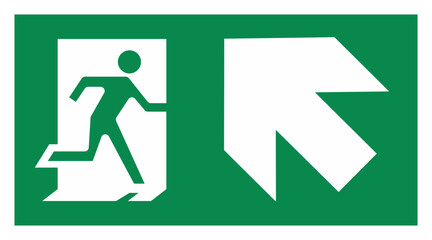 Fire exit up left sign