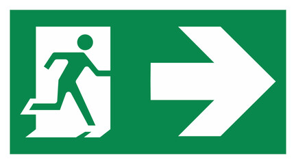 Fire exit right sign