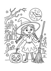 Halloween element with spooky eyes and haunting features Vector illustration