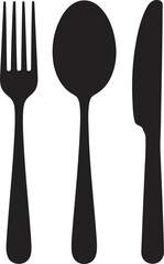 set of cutlery silhouettes