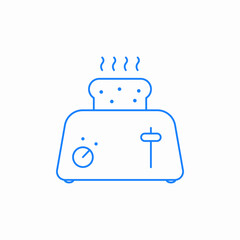bread toaster icon sign vector