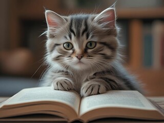 本と猫[GenerativeAI]